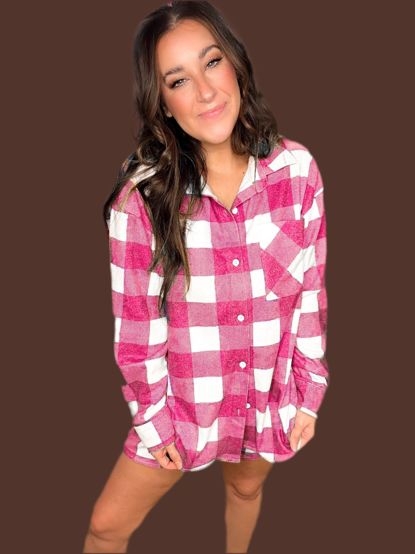 Berri Brushed Plaid PJ Set