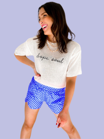 The Cheyenne Athleisure Checkered Shorts