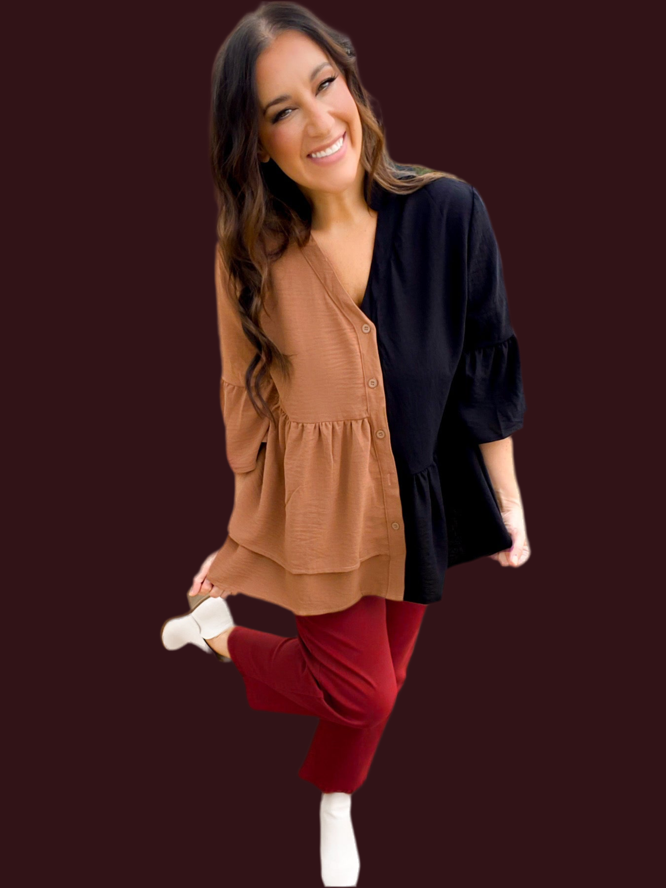 Addison Asymmetrical Babydoll Blouse