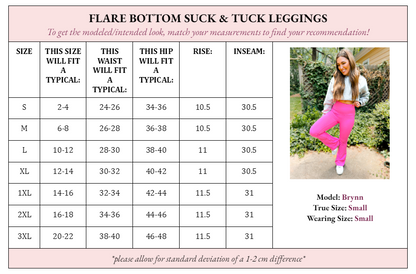 Fallon Flare Bottom Suck & Tuck Leggings