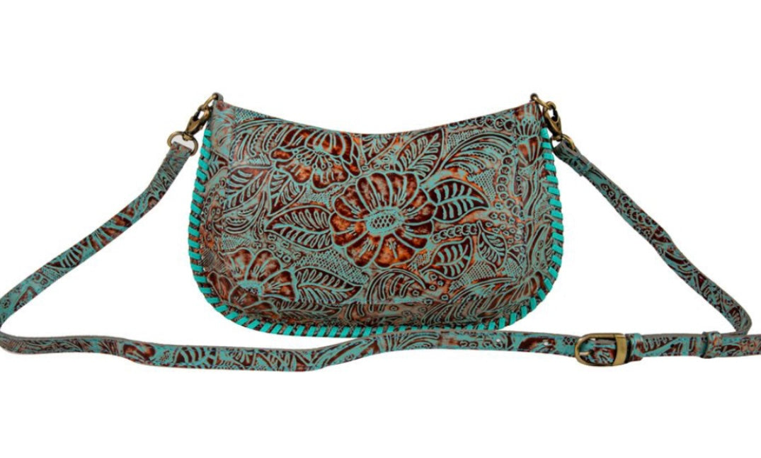 myra trail flower leather hairon bag