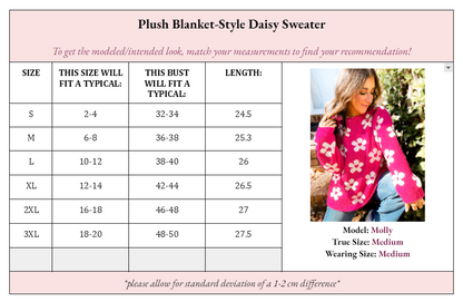 Penelope Plush Daisy & Heart Sweater