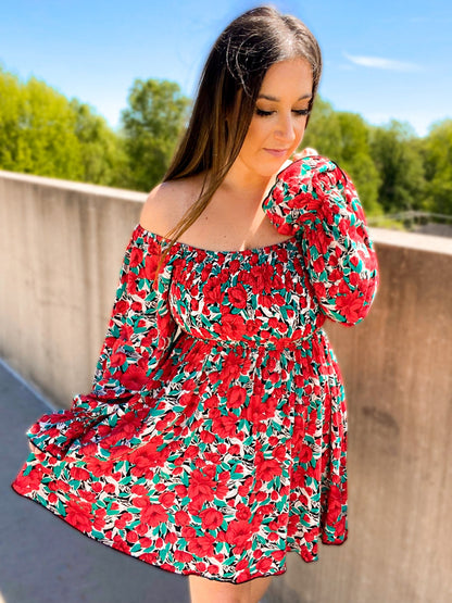 The Sabrina Smocked Bell Sleeve Dress